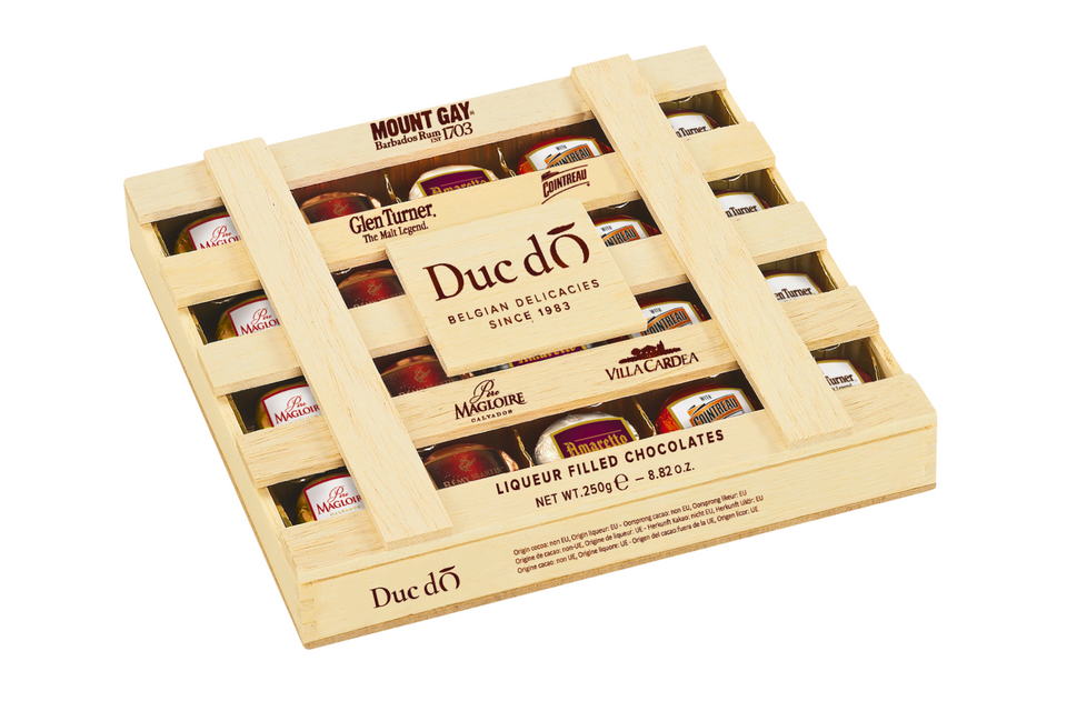 Duc d'O Wooden Crate of Chocolate Liqueurs xx