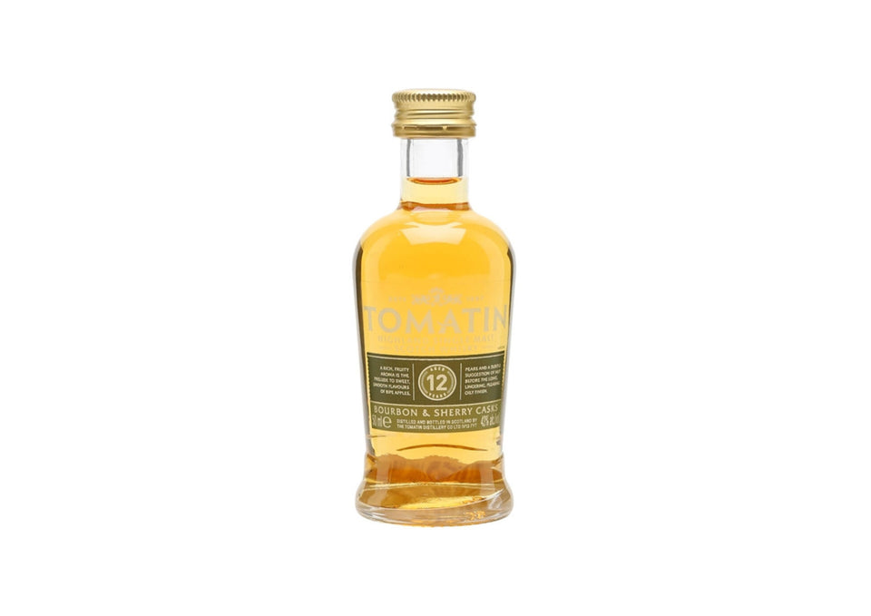 Tomatin 12 Year Old 43% Single Malt Scotch Whisky 5cl xx