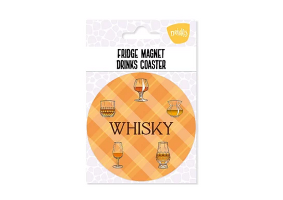Whisky Fridge Magnet & Coaster