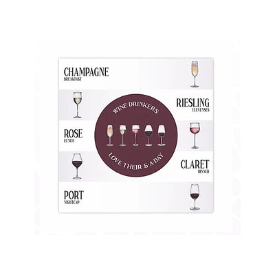 Wine 5-A-Day Greetings Card (with magnet)