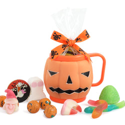 Halloween Mugs Filled with Novelty Treats