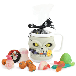 Halloween Mugs Filled with Novelty Treats