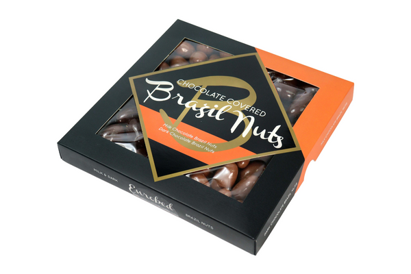 Gift Box of Chocolate Enrobed Brazil Nuts