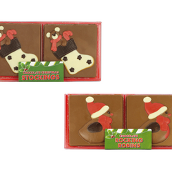 Christmas Hand Decorated Chocolate Squares