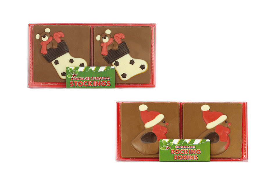 Christmas Hand Decorated Chocolate Squares xx