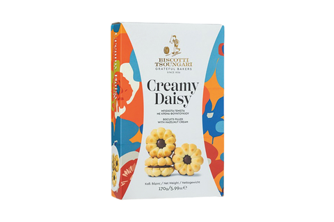 Creamy Daisy Biscuits with Hazelnut Cream