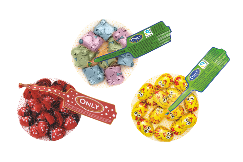 Chocolate Easter Figures in Net Gift Bags xx