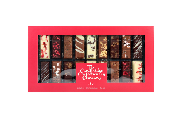 Assorted Solid Chocolate Fingers Red Gift Box (18 pieces)