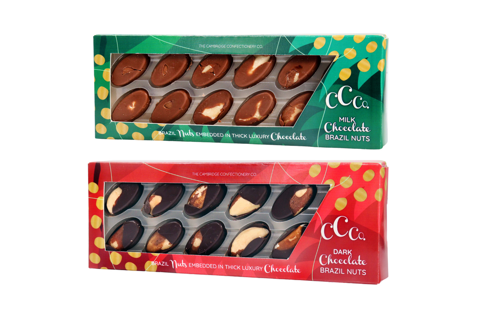 Gift Boxes of Chocolate Covered Brazil Nuts xx