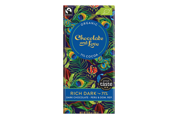 Chocolate and Love Organic, Fairtrade Vegan Chocolate Bars