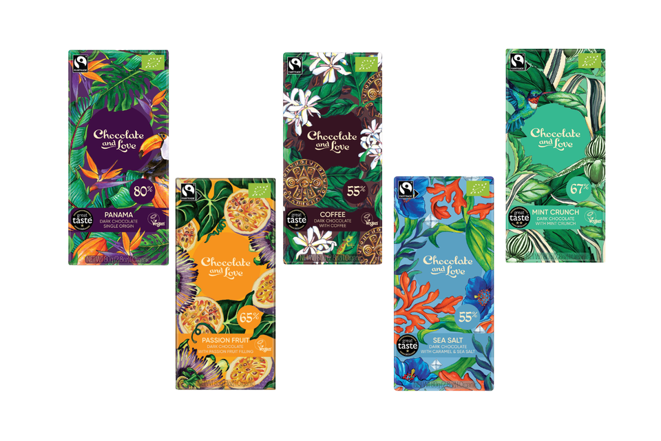 Chocolate and Love Fairtrade Organic Chocolate Bars xx