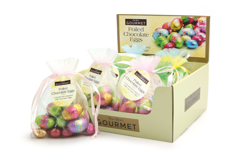 Organza Gift Bag of Mini Foiled Chocolate Eggs xx