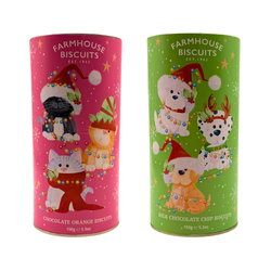 Farmhouse Biscuit Christmas Puppy and Kitten Tubes