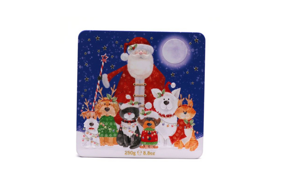Farmhouse Biscuits Santa and Pets Gift Tin xx