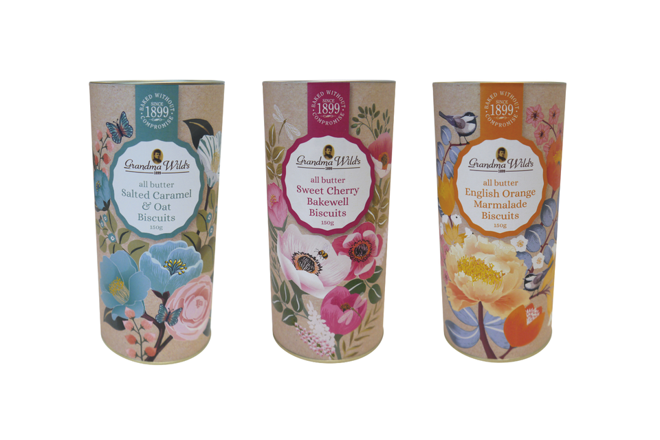 Grandma Wild's Floral Botanical Biscuit Tubes xx