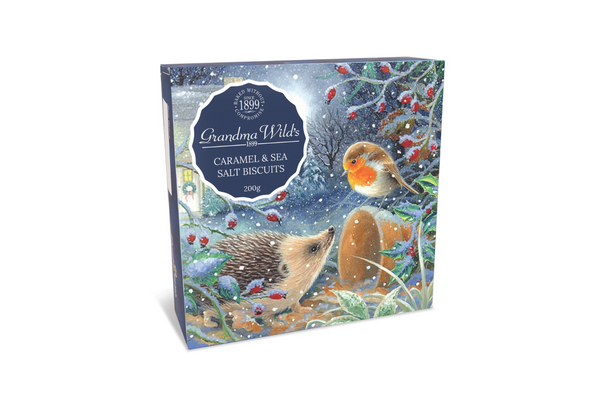 Grandma Wild's Christmas Hedgehog & Robin Biscuit Box