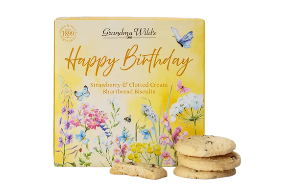 Grandma Wild's Wildflower Meadow Happy Birthday Box of Shortbread