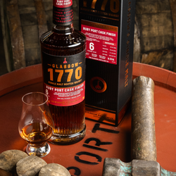 NEW - Glasgow 1770 Ruby Port Cask Finish 6 Year Old 55% Single Malt Scotch Whisky 70cl