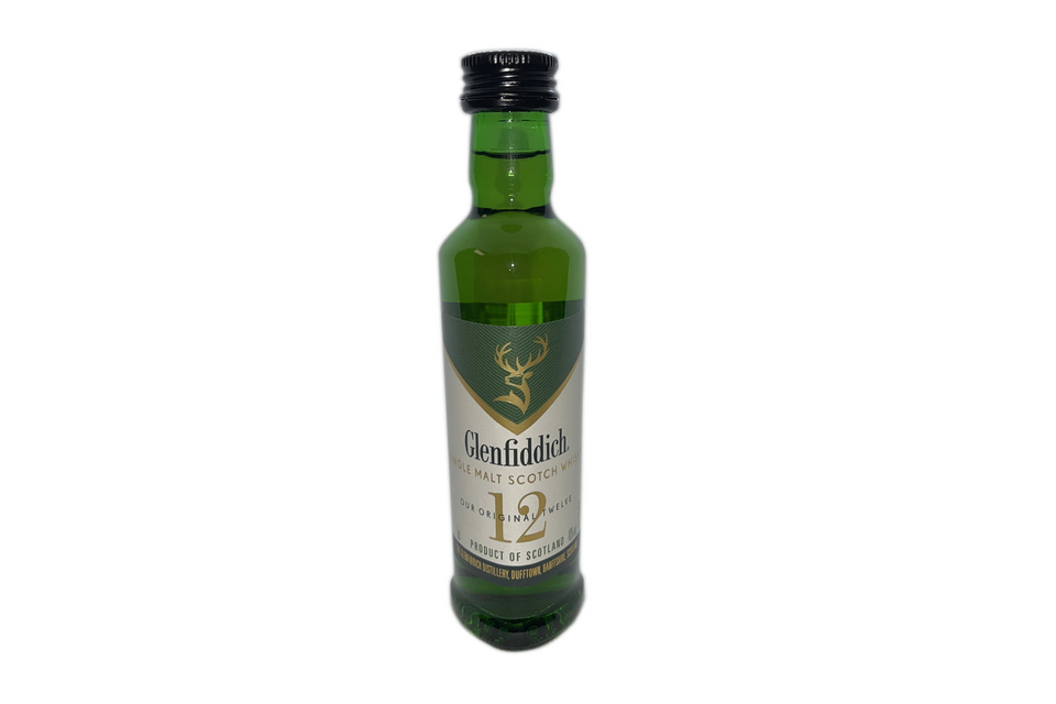 Glenfiddich 12 Year Old Single Malt Scotch Whisky 40% 5cl xx