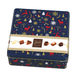 Hamlet Festive Christmas Tins with Hazelnut Praline Figures
