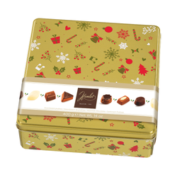 Hamlet Festive Christmas Tins with Hazelnut Praline Figures