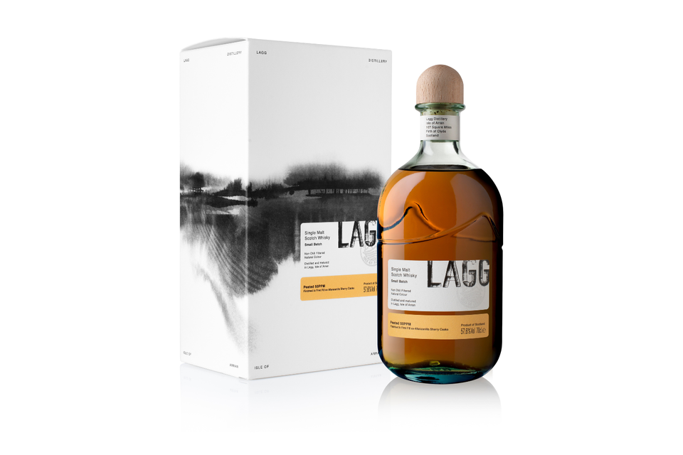 NEW - Lagg Manzanilla Sherry Small Batch Release 57.6% Peated Single Malt Scotch Whisky 70cl xx