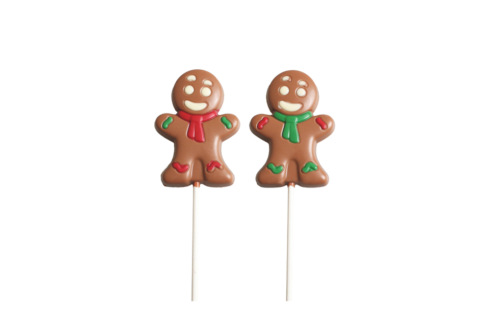 Festive Milk Chocolate Gingerbread People Lollies xx