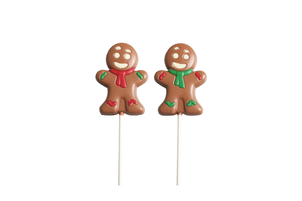 Festive Milk Chocolate Gingerbread People Lollies