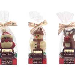 Belgian Chocolate Figures with Xmas Puds