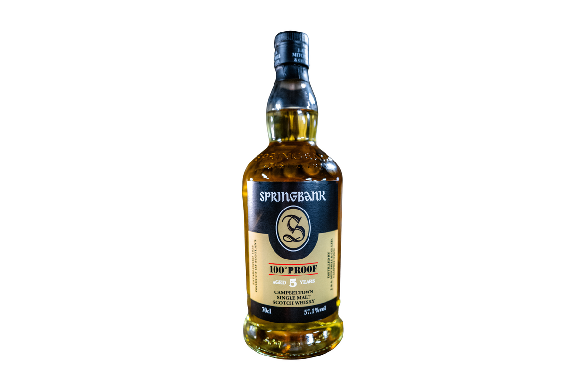 Springbank 5 Year Old 100 Proof 57.10% Single Malt Scotch Whisky Springbank 5 Year Old 100 Proof 57.10% Single Malt Scotch Whisky