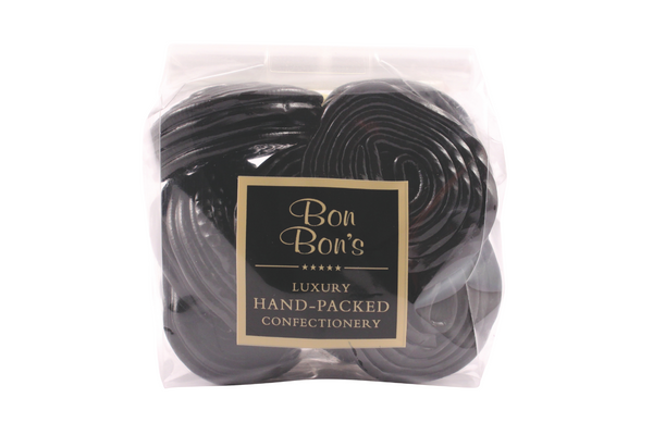Liquorice Catherine Wheels from Bon Bons