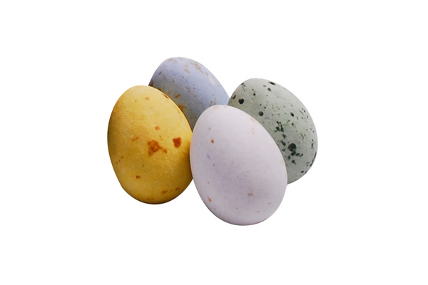 Mini 'Seagull Eggs' with Milk Chocolate Praline