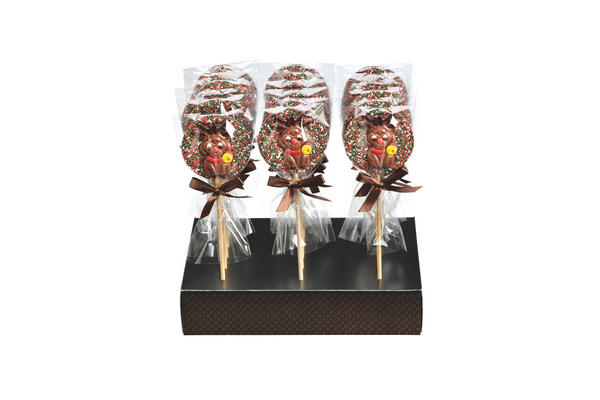 Christmas Decorated Milk Chocolate Lollipops