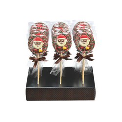 Christmas Decorated Milk Chocolate Lollipops