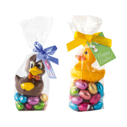 Chocolate Duck with Foiled Mini Eggs
