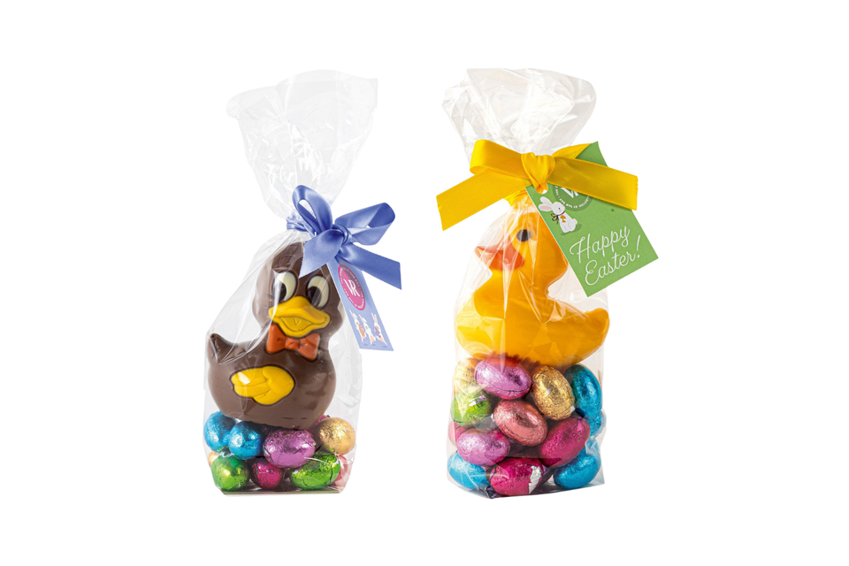 Chocolate Duck with Foiled Mini Eggs xx