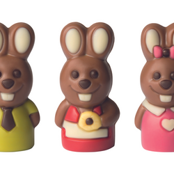 Decorated Milk Chocolate Easter Bunny Figures