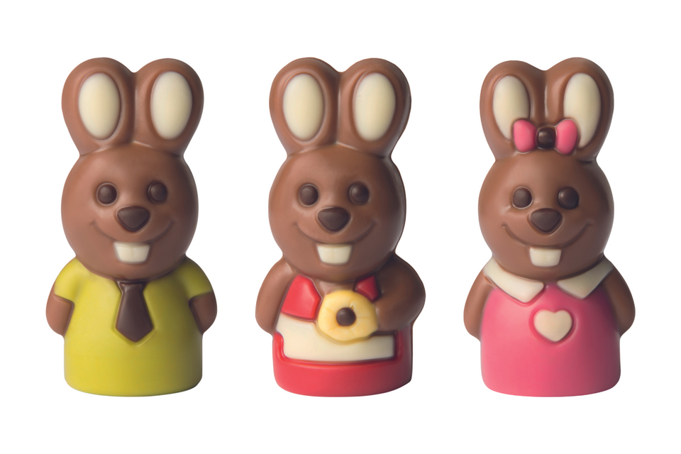 Decorated Milk Chocolate Easter Bunny Figures xx