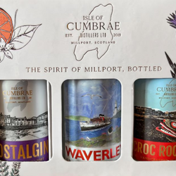 NEW Isle of Cumbrae Mini Gin Waverley Gift Pack (3 x 5cl)