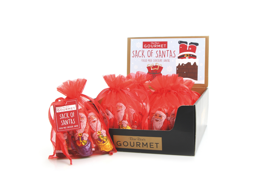 Sack of Foiled Chocolate Santas xx