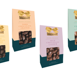 Gift Boxes of Chocolate Enrobed Nuts & Fruit