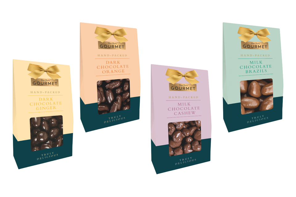 Gift Boxes of Chocolate Enrobed Nuts & Fruit xx