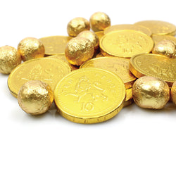 Bag of Christmas Gold Coins and Balls