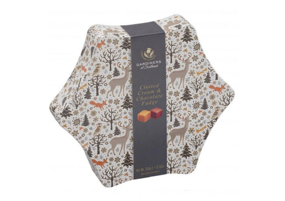 Clotted Cream & Chocolate Fudge Star Tin
