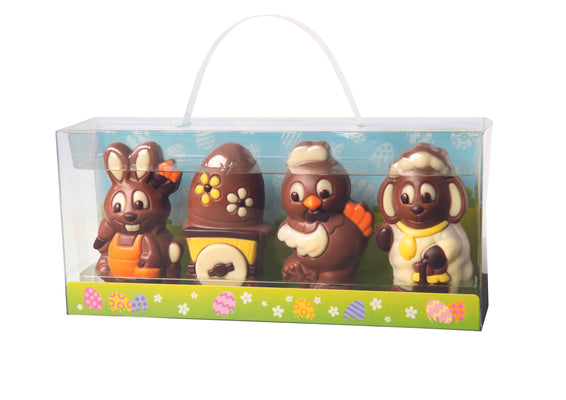 Decorated Chocolate Easter Figures in Gift Box