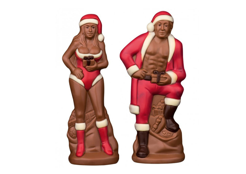 Chocolate Male & Female Cheeky Santas xx