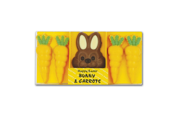 Happy Easter Bunny with Carrots - NOW HALF PRICE