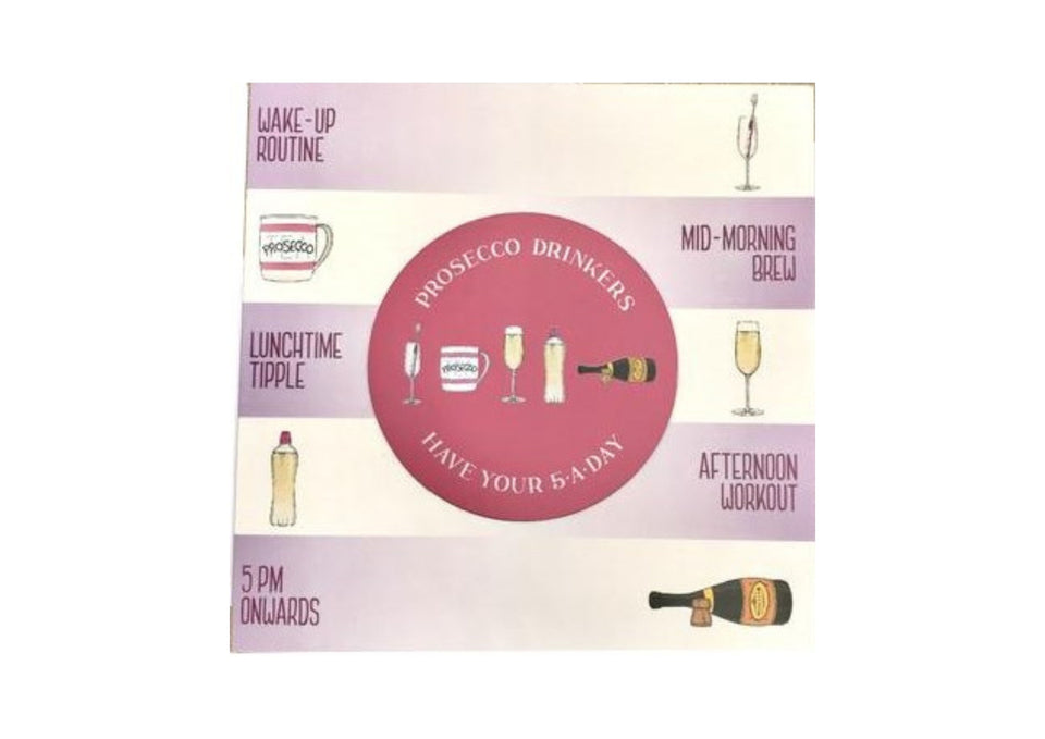 Prosecco Drinkers Card & Fridge Magnet xx