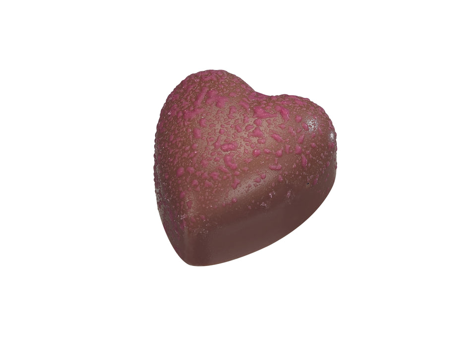 Rhubarb Milk Chocolate Ganache Heart