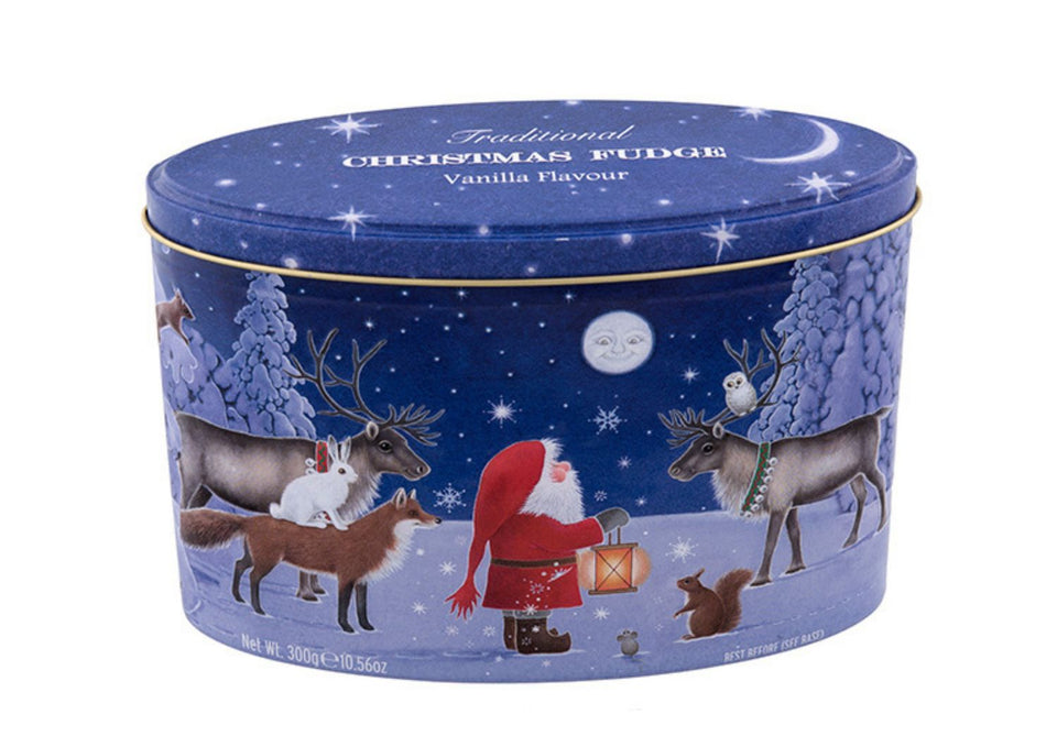 Christmas Santa & Moon Gift Tin of Vanilla Fudge xx